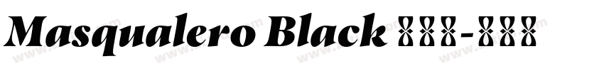Masqualero Black 字体下字体转换